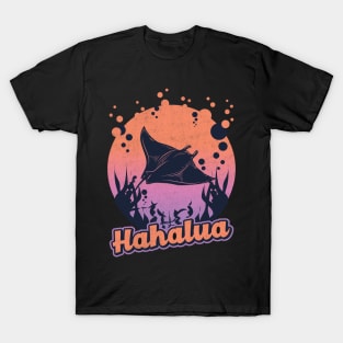 Vintage Hahalua Hawaiian for Stingray manta ray beauty of the sea T-Shirt